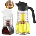 SMELHA Glass Olive Oil Dispenser Leakproof 9.2oz Clear Bottle by Deal US