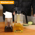 SMELHA Glass Olive Oil Dispenser Leakproof 9.2oz Clear Bottle by Deal US
