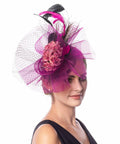 Lucky Leaf Fascinators Hair Clip Headband Pillbox Hat Fuschia Medium by Deal US