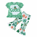 FYBITBO Toddler Baby Girl St Patricks Day Clover T Shirt Bell Bottoms 18-24M by Deal US