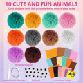 Pom Pom Craft Kit DIY Plush Animal Art Project Kids Ages 6-9 by Deal US