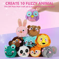 Pom Pom Craft Kit DIY Plush Animal Art Project Kids Ages 6-9 by Deal US