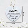 Uncle Gifts Heart Ceramic Ornament Sign Christmas Birthday Gift by Deal US