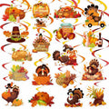 36 PCS Thanksgiving Hanging Swirls Ceiling Streamers Turkey Pumpkin Leaves by Deal US