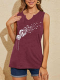 YIUIERE Womens Floral Graphic Tank Top V Neck Sleeveless Purple1 Size S by Deal US