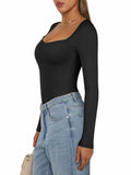 PINKMSTYLE V Neck Long Sleeve T Shirt Women Grey Size XXL by Deal US
