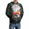 Cerbukt Men's 3D Novelty Hoodie Poker Cards Spread Chips Size 2XL by Deal US