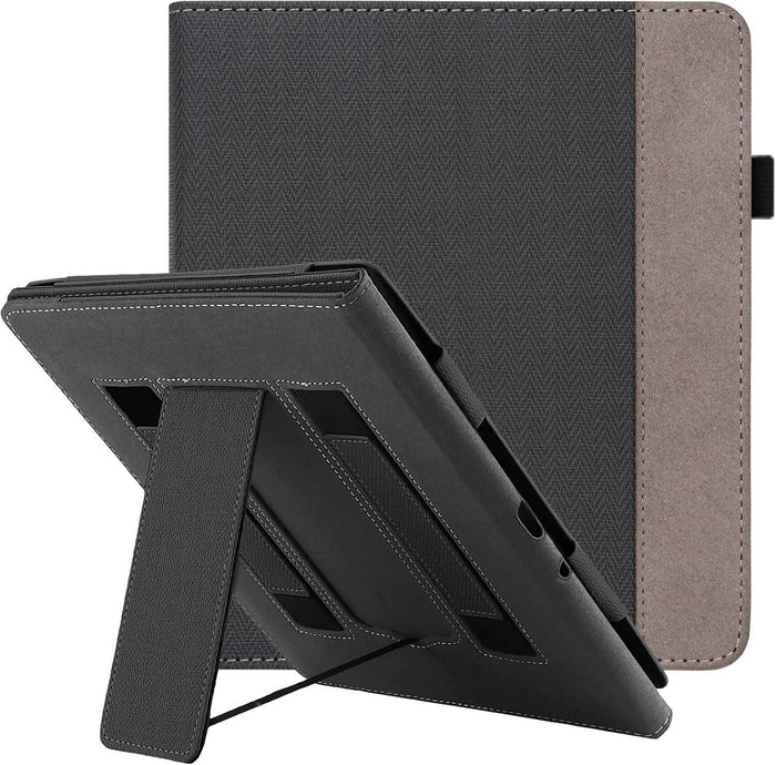 CoBak Kindle Paperwhite 11th Gen 6.8" PU Leather Case Stand Black by Deal US