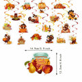 36 PCS Thanksgiving Hanging Swirls Ceiling Streamers Turkey Pumpkin Leaves by Deal US