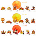 36 PCS Thanksgiving Hanging Swirls Ceiling Streamers Turkey Pumpkin Leaves by Deal US