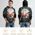 Cerbukt Men's 3D Novelty Hoodie Poker Cards Spread Chips Size 2XL by Deal US