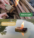 KAMVIVA Fire Starters Rice Straw Food Grade Wax 100 Squares Natural by Deal US