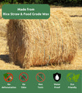 KAMVIVA Fire Starters Rice Straw Food Grade Wax 100 Squares Natural by Deal US