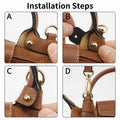 DEVPSISR Leather Adjustable Purse Strap for Longchamp Handbag Black Silver by Deal US