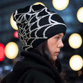 YUERFEILA Women Graphic Skull Beanie MEA Culpa Pink Red Acrylic by Deal US
