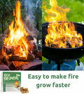 KAMVIVA Fire Starters Rice Straw Food Grade Wax 100 Squares Natural by Deal US