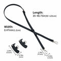 DEVPSISR Leather Adjustable Purse Strap for Longchamp Handbag Black Silver by Deal US