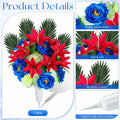 Riceshoot Artificial Memorial Red Lily Bouquet for Gravesite, Single Stem by Deal US