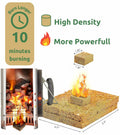 KAMVIVA Fire Starters Rice Straw Food Grade Wax 100 Squares Natural by Deal US