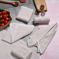 Yourtablecloth Dishtowels Set of 5 Nautical Blue Cotton Kitchen Towels by Deal US