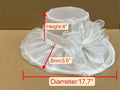 SAFERIN Women's Organza Church Bridal Wedding Hat Beige Bowknot TZ-3 by Deal US
