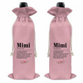 Mimi Wine Gift Bag Grandma Gifts Pink Birthday Mother's Day by Deal US