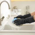 Petacffe Kitchen Cleaning Rubber Gloves Medium Non-Slip Waterproof by Deal US