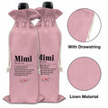 Mimi Wine Gift Bag Grandma Gifts Pink Birthday Mother's Day by Deal US