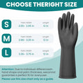 Petacffe Kitchen Cleaning Rubber Gloves Medium Non-Slip Waterproof by Deal US