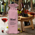 Mimi Wine Gift Bag Grandma Gifts Pink Birthday Mother's Day by Deal US