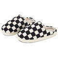 kissxiaoya Unisex Plaid Memory Foam House Slippers Black Size 4-4.5 by Deal US