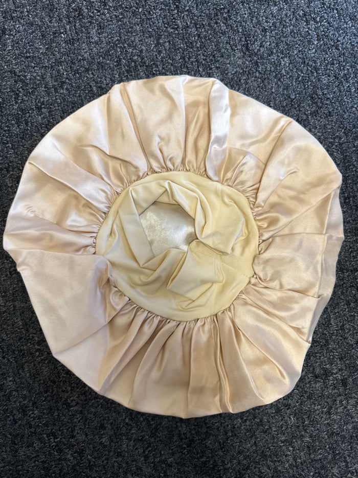 Silk Bonnet Satin Hair Bonnet for Black Women Champagne Color by Deal US
