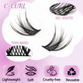 Losha Lash Extension Kit 144pcs Wispy Clusters 8-16mm C Curl Natural by Deal US