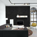 LOVADA Peel and Stick Black Wood Wallpaper 17.5x100 Inch Self Adhesive by Deal US