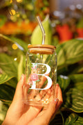NewEleven Personalized Monogrammed Coffee Glass 16oz Letter D Women by Deal US