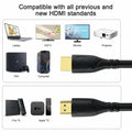 Jorenca HDMI 2.0 Cable 6ft Ultra High Speed 4K@60Hz Gold Plated Connector by Deal US