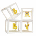 Onteftshop Baby Boxes with Letters 4 Clear White Blocks Baby Shower by Deal US