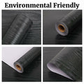 LOVADA Peel and Stick Black Wood Wallpaper 17.5x100 Inch Self Adhesive by Deal US