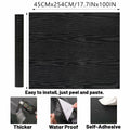 LOVADA Peel and Stick Black Wood Wallpaper 17.5x100 Inch Self Adhesive by Deal US