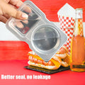 VOUKEN Double Compartment Snack Containers with Lids Transparent 10PCS by Deal US