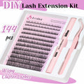 Losha Lash Extension Kit 144pcs Wispy Clusters 8-16mm C Curl Natural by Deal US