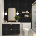 LOVADA Peel and Stick Black Wood Wallpaper 17.5x100 Inch Self Adhesive by Deal US