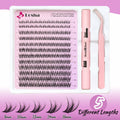 Losha Lash Extension Kit 144pcs Wispy Clusters 8-16mm C Curl Natural by Deal US