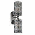 Dolaimy 1 Light Crystal Shade Wall Sconce Black 4.75" 2 Pack by Deal US