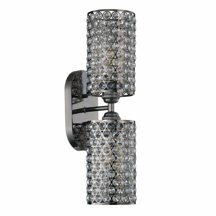 Dolaimy 1 Light Crystal Shade Wall Sconce Black 4.75" 2 Pack by Deal US