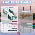 Electric Water Gun Auto Suction Powerful 400 Ammo 28-32FT Range White by Deal US