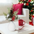 RoseCraft 2PCS Red Berry Flower Stems 16.5in Christmas Decorations by Deal US