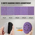 Sbestily 6" Hook & Loop Sanding Disc with Hand Pad for Metal Wood by Deal US