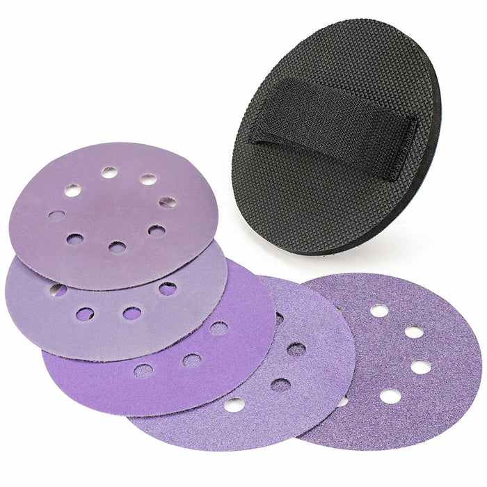 Sbestily 6" Hook & Loop Sanding Disc with Hand Pad for Metal Wood by Deal US