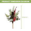 RoseCraft 2PCS Red Berry Flower Stems 16.5in Christmas Decorations by Deal US